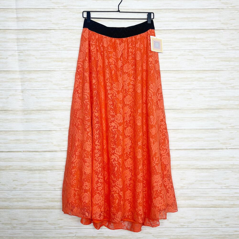 Lularoe NWT Lucy Floral Lined Maxi Skirt